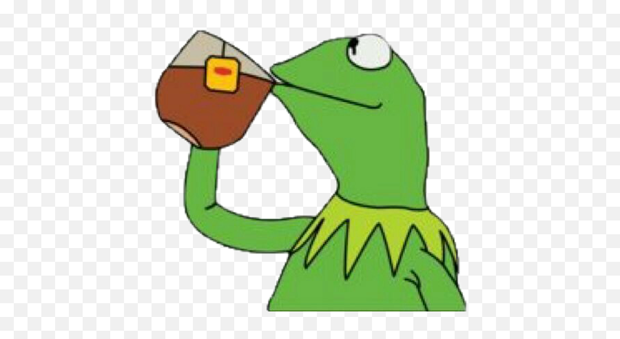 Kermit Kermitstickers Tea Icetea - Kermit Sips Tea Emoji,Kermit Emoji