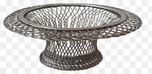 Large Silver Plated Basket Fruit Bread or Centerpiece Décor - Solid Emoji