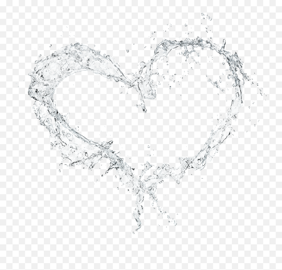 Water - Water Splash Heart Shape Emoji,Melting Heart Emoji