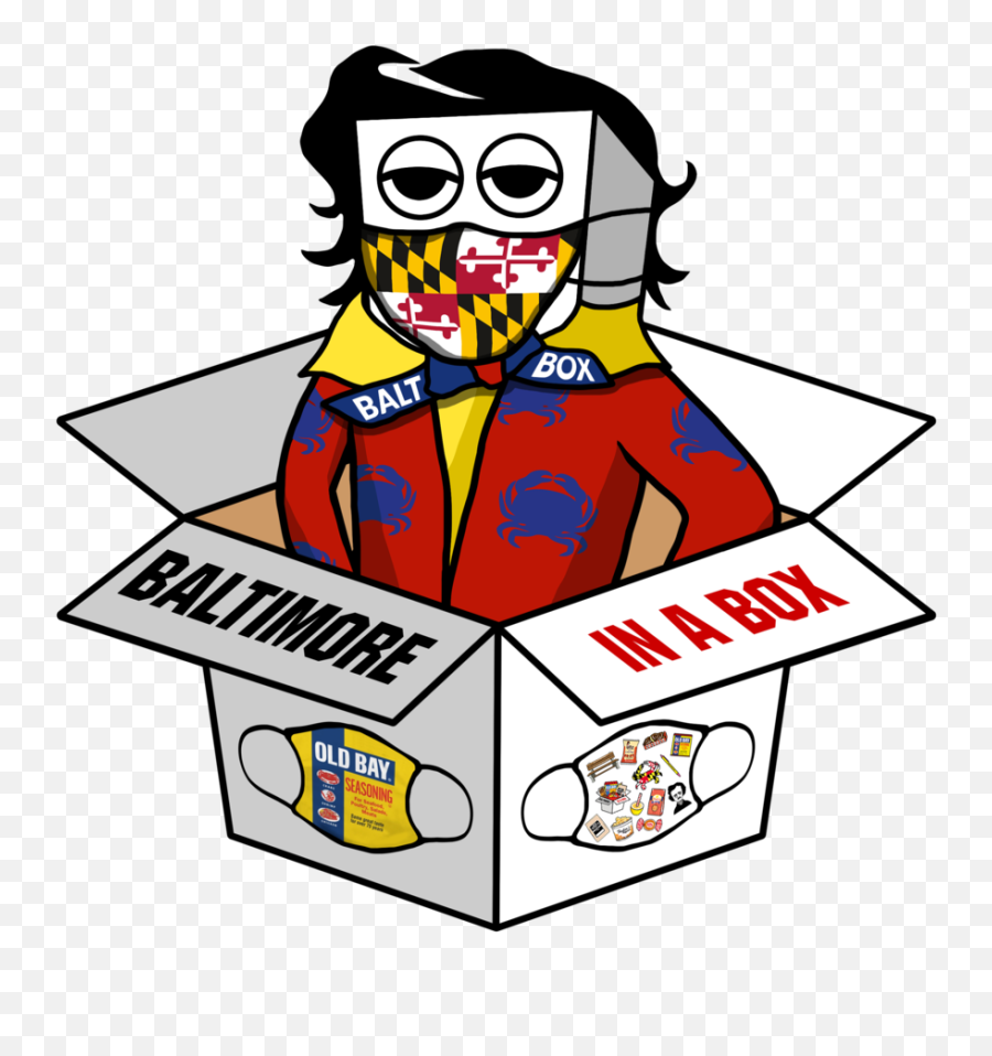 Baltimore Face Mask Box U2014 Baltimore In A Box - Fictional Character Emoji,Flag And Ship Emoji