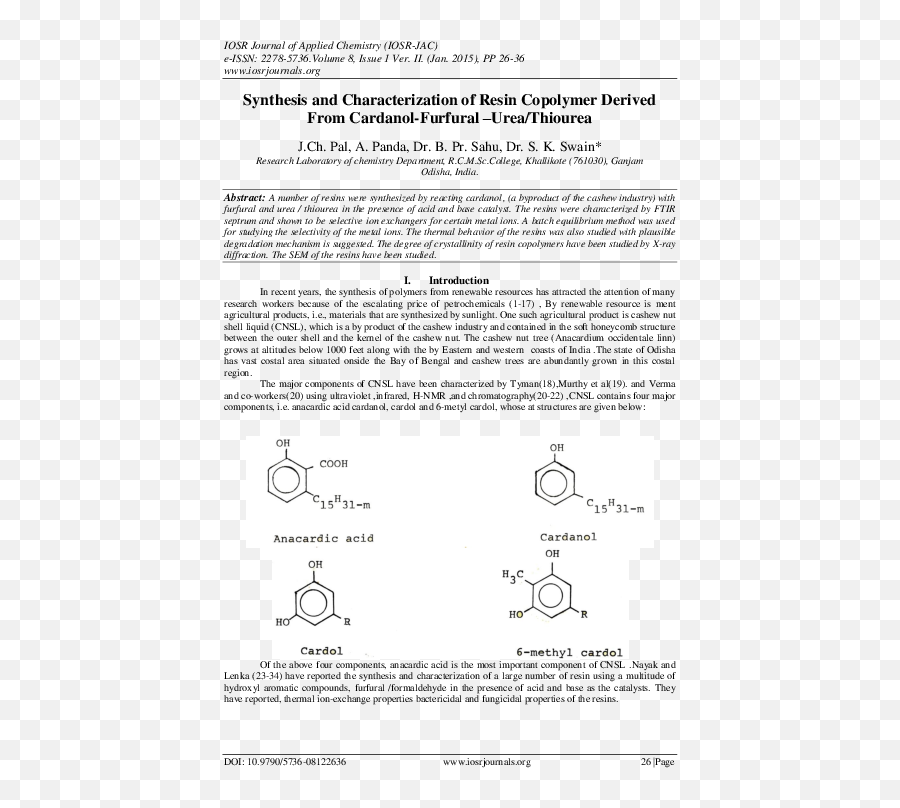 Iosr Journal Of Applied Chemistry Research Papers - Academiaedu Document Emoji,Yemoji