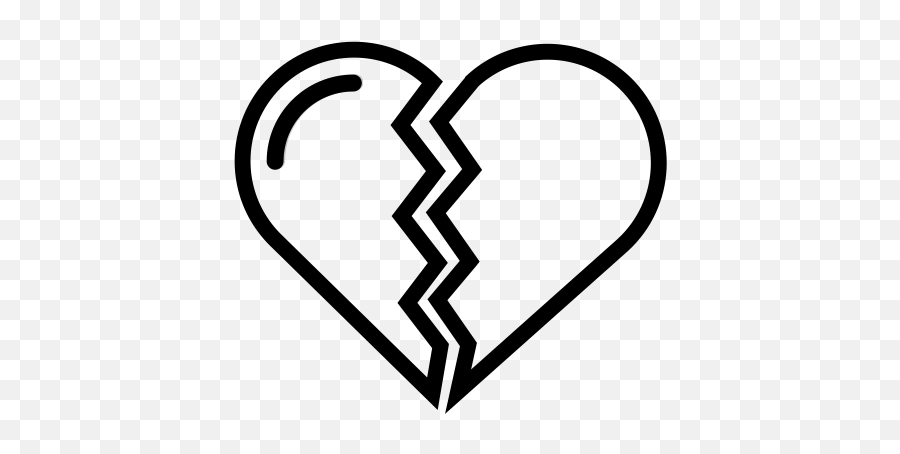 Broken Heart Rubber Stamp - Coração Partido Para Desenhar Emoji,Black Broken Heart Emoji