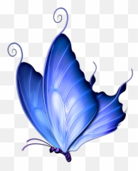 Butterfly Png Download Free Clip Art - Blue Butterfly Vector Png Emoji,Butterfly Emoji Android
