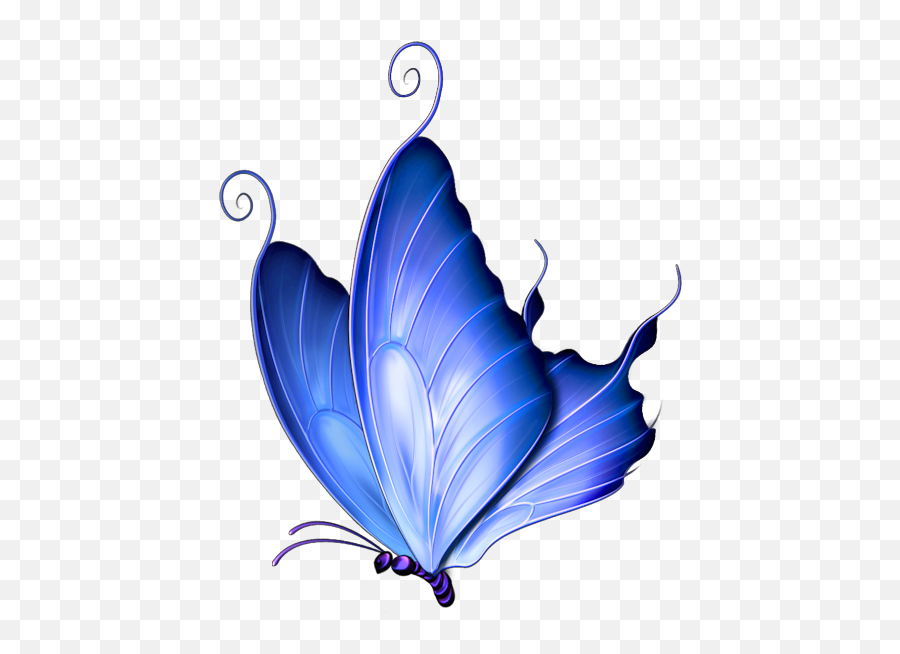 Butterfly Png Download Free Clip Art - Blue Butterfly Vector Png Emoji,Butterfly Emoji Android