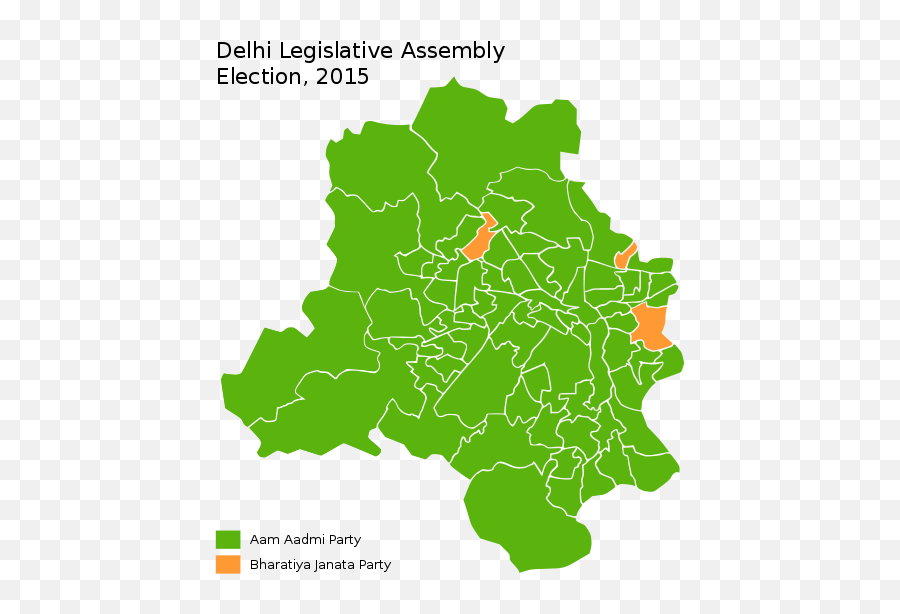 2015 Delhi Election Map - Delhi Assembly Election Emoji,Election Emoji