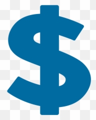 Download Blue Clipart Dollar Sign - Transparent Emoji