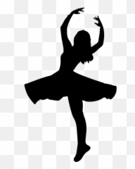Black Silhouette Of A Dancer - Dancing Girl Silhouette Png Emoji,Snowflake Emoji