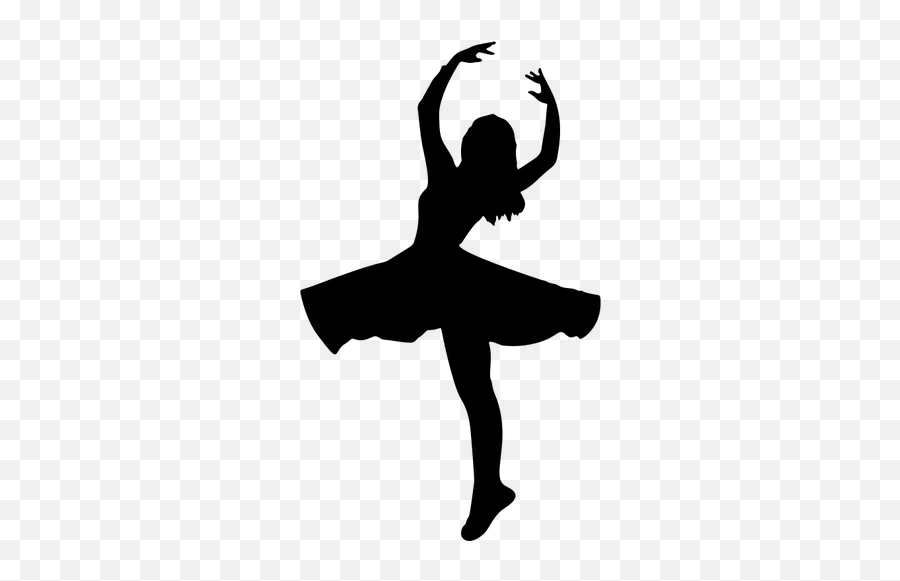 Black Silhouette Of A Dancer - Dancing Girl Silhouette Png Emoji,Snowflake Emoji