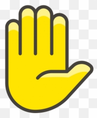 Raised Hand Emoji Clipart - Sign,Raise Hand Emoji
