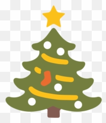 Christmas Tree Emoji - Christmas Tree Emoji Black,Christmas Emojis