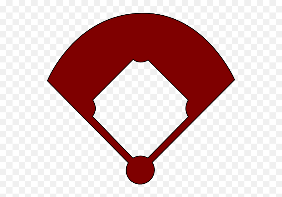 Diamond Clipart Softball Diamond - Baseball Field Clipart Red Emoji,Emoji Baseball And Diamond