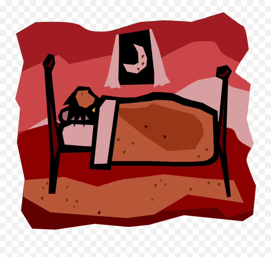Sleeping Bed Asleep Bedroom Tired - Clip Art Of Someone Sleeping Emoji,Kissing Emoticon