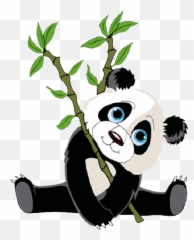 Cute Panda Bear Clipart - Transparent Background Cartoon Png Emoji