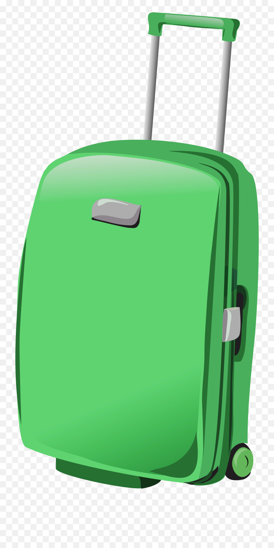 Rolling Suitcase Clipart - Transparent Background Suitcase Clipart Emoji,Emoji Knapsack