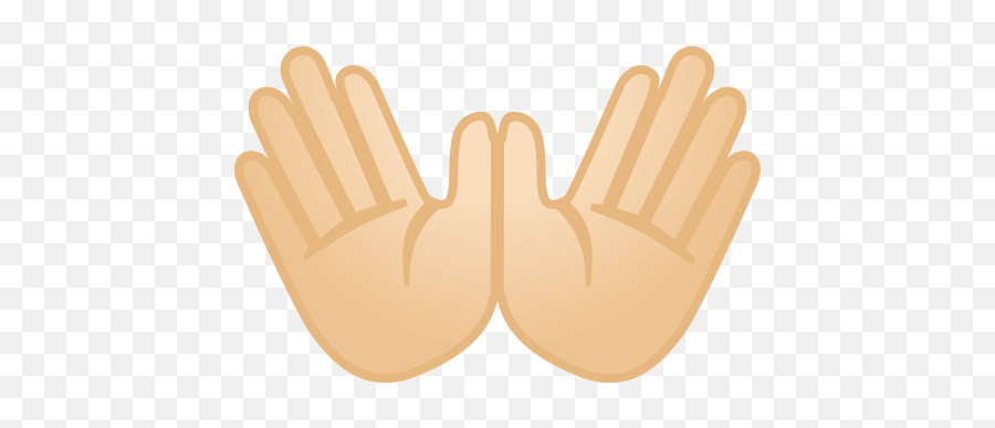 Open Hands Light Skin Tone Free Icon Of Noto Emoji - Emoji Meaning 2 Hands,Raising Hands Emoji