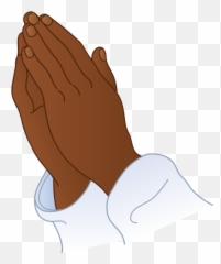 Free Prayer Hands Emoji Png Download Clip Art - Praying With Transparent Background