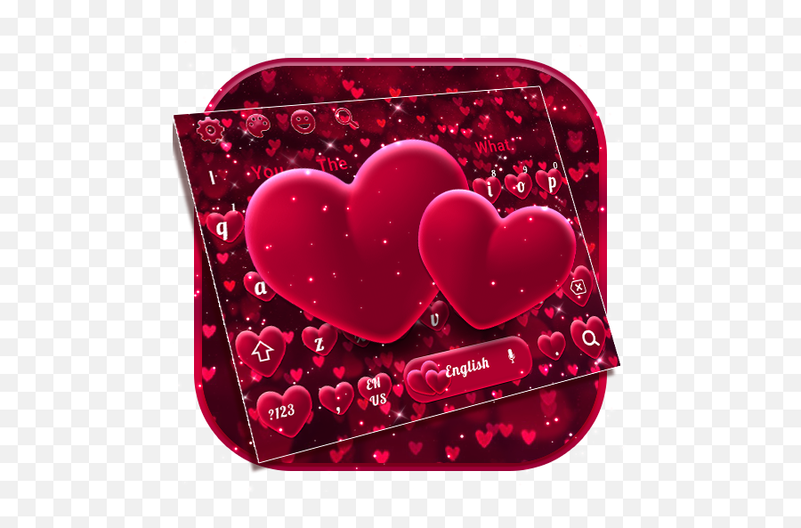 Download Red Love Glitter Heart Keyboard For Android Myket - Heart Emoji,Sparkling Heart Emoji