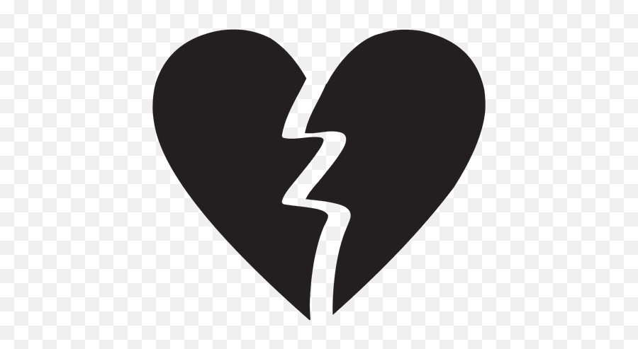 Broken Heart Icon At Getdrawings Free Download - Broken Heart Clipart Black Transparent Emoji,Emojis De Corazon