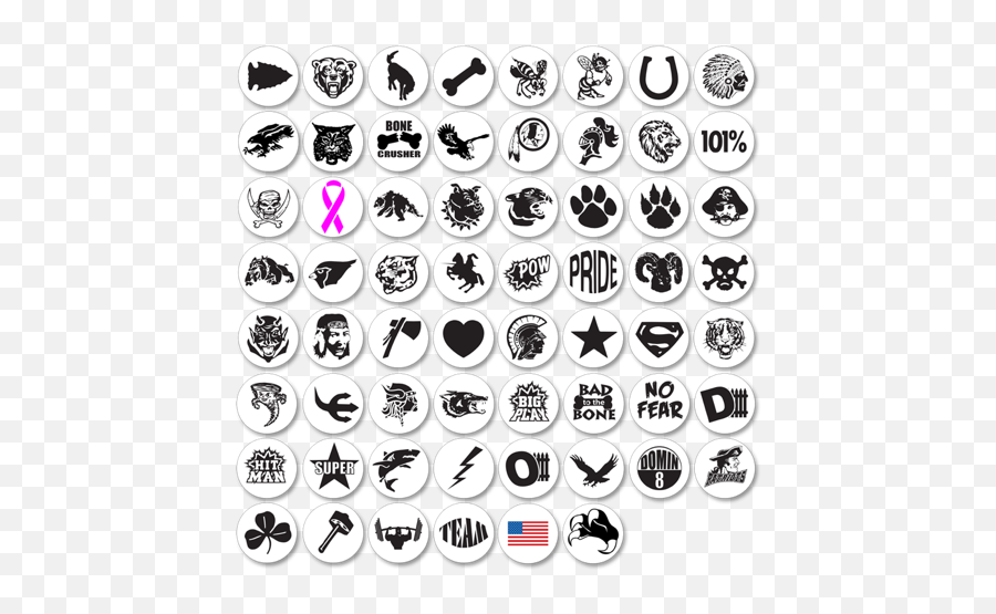 Custom Award Decals - Black And White Emoji,Tomahawk Emoji