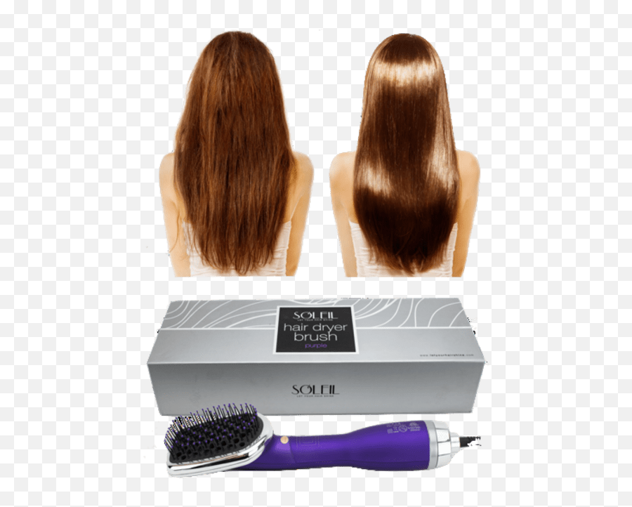 Soleil 3 - In1 Blower Brush Hair Dryer And Styler Hair Smoothing Vs Rebonding Emoji,Hairbrush Emoji