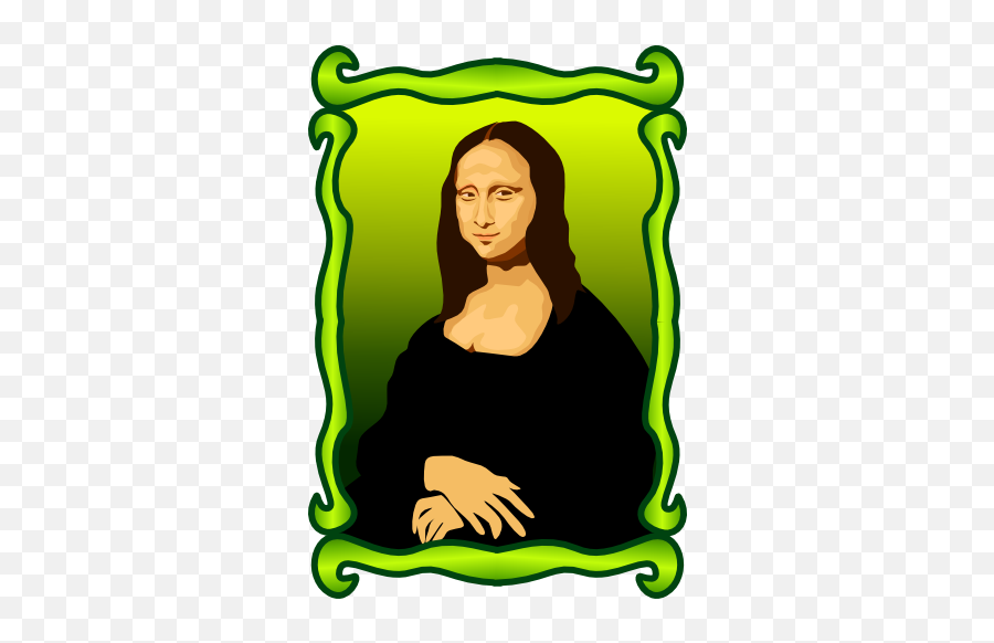 Mona Lisa - Monalisa Cartoon Emoji,Mona Lisa Emoji