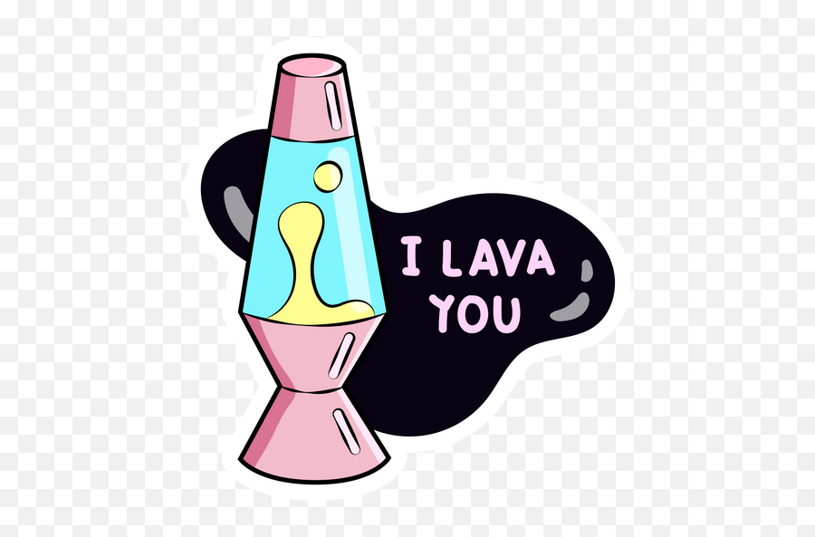 Lava Lamp I Lava You Sticker - Lava Lamp Heart Clipart Emoji,Lava Emoji