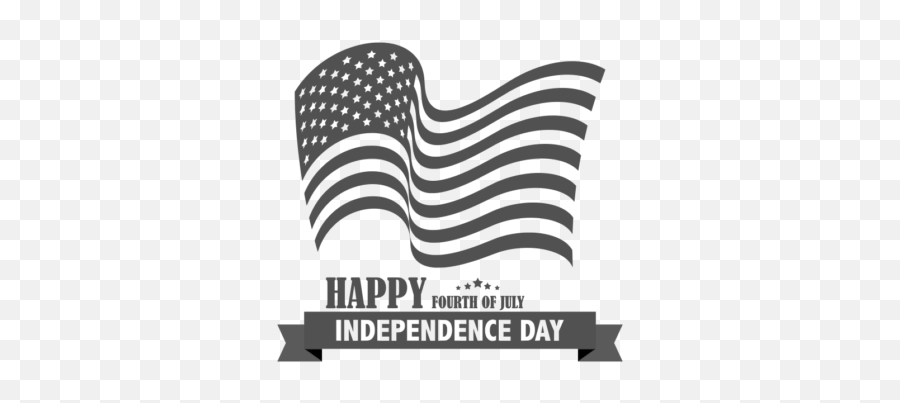 Happy Independence Day Black And White - Independence Day 4th Of July Png Emoji,Emoji 2 Independence Day