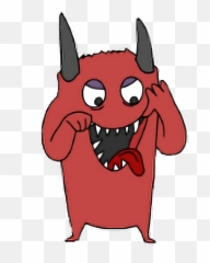 Monster Emoji Pervers Rot Redfreetoedit - Cartoon,Monster Emoji