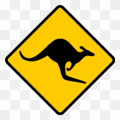 Hop - Kangaroo Road Sign Emoji