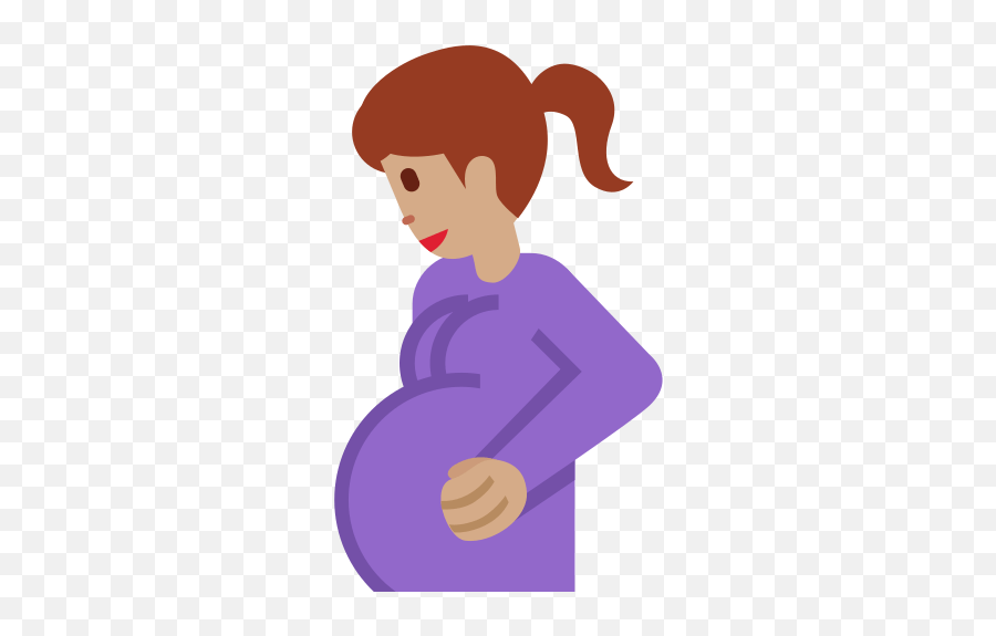 Pregnant Woman Emoji With Medium - Twitter Pregnant Emoji,Emoji Girl With Money