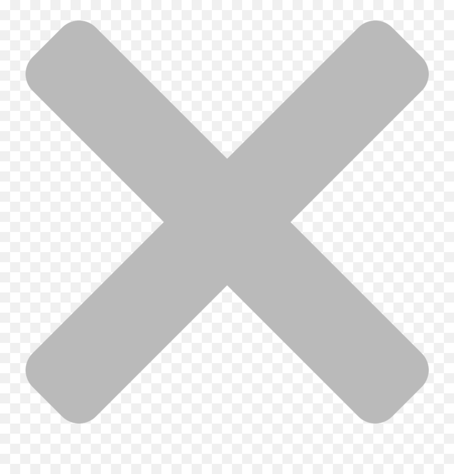 X Cross Close Symbol Icon - Grey X Icon Png Emoji,Drive Emoticon