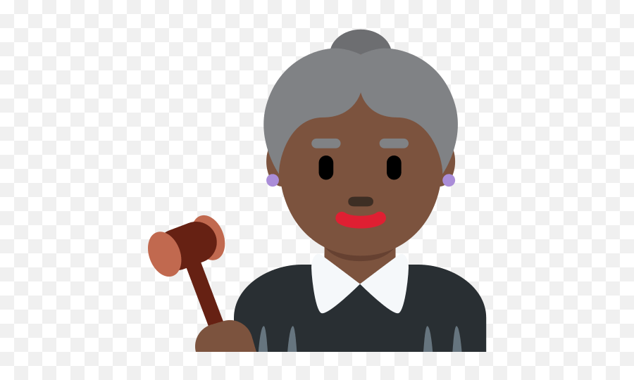 Woman Judge Emoji With Dark Skin Tone Meaning And - Vector Jueza,Judge Emoji