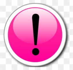 Pink clipart exclamation mark - Circle Emoji