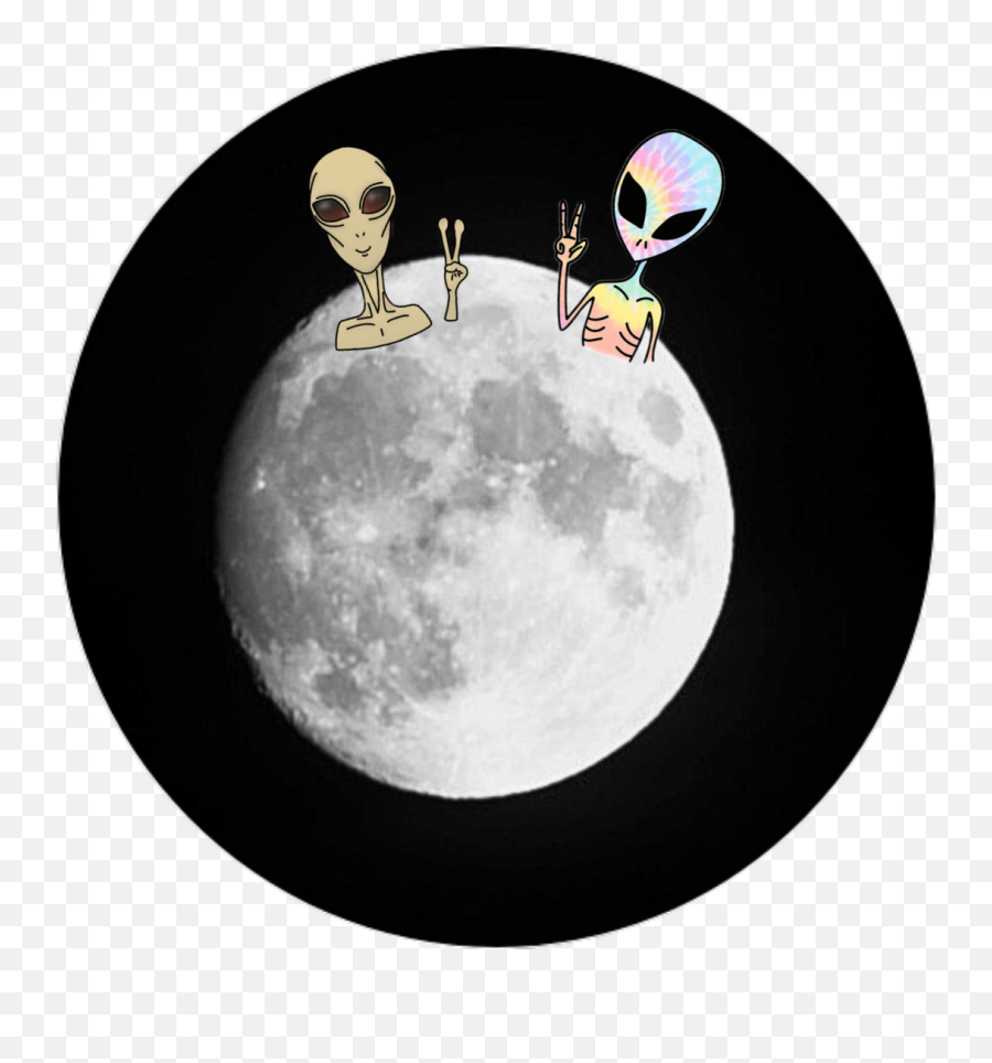 Aliens Moon Creepy - Moon Emoji,Creepy Moon Emoji