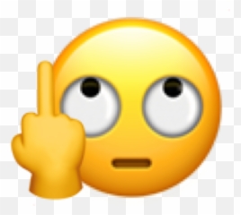 Emoji Whatever Fuckyou Flipoff Sticker - Eye Roll Transparent