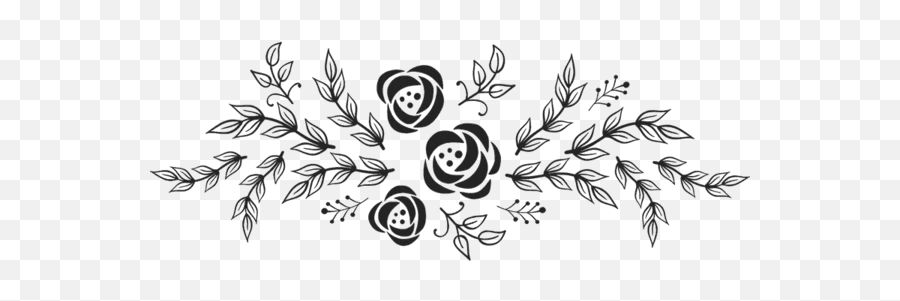 Flowers With Garland Rubber Stamp - Rubber Flower Stamps Emoji,Black And White Flower Emoji