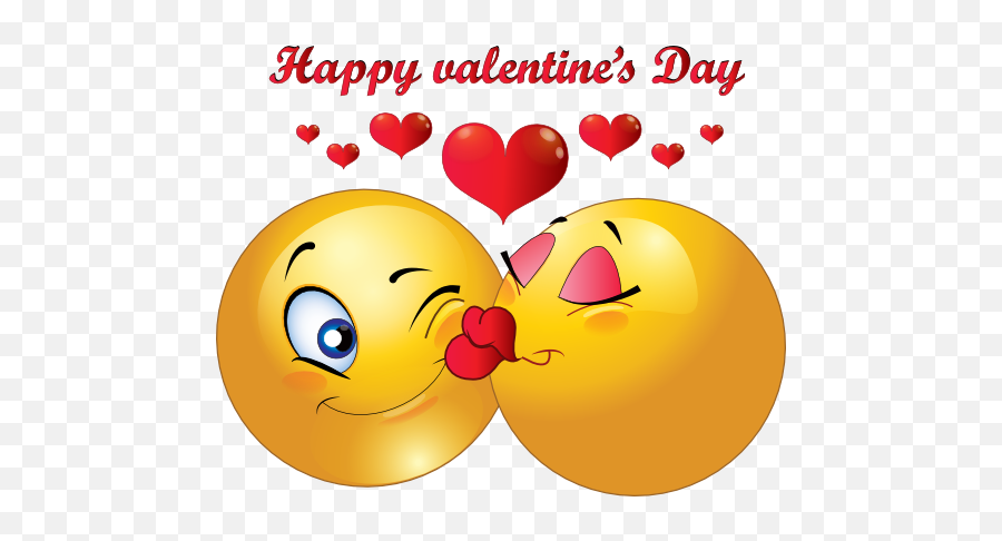 Happy Valentine Smiley Emoticon Clipart - Hike Love Chat Theme Emoji,Valentine Emoticon