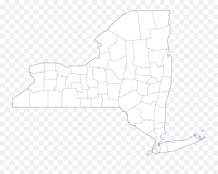 Map Of New York County Outlines - Diagram Emoji,New York Emojis