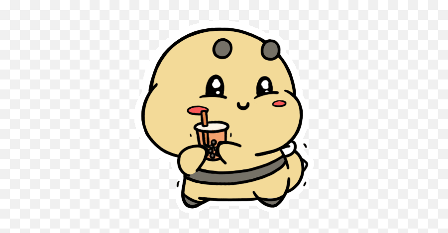 Sip The Tea Stickers For Android Ios - Cute Bubble Tea Gif Emoji,Sips Tea Emoji