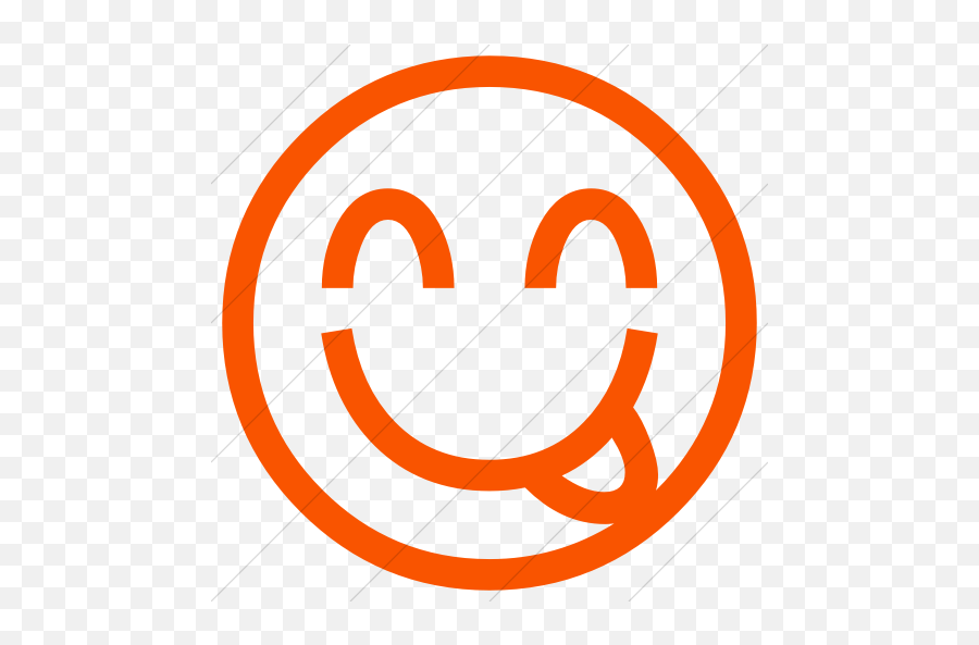 Simple Orange Classic Emoticons Face - Emoji Domain,Food Emoticons