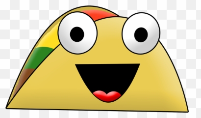 Taco Cartoon Silly Food Mexican - With Smiley Face Emoji