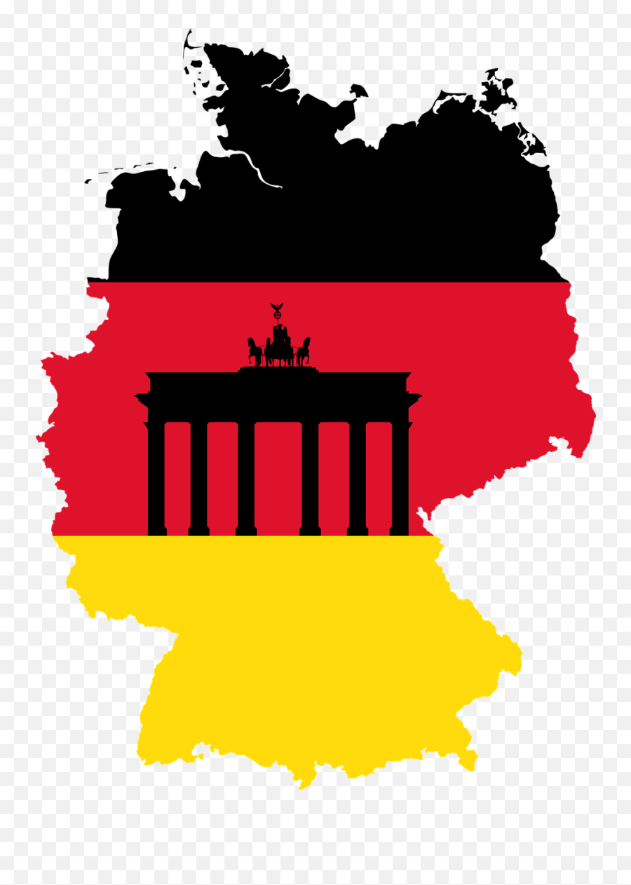 Borders Brandenburg Gate Country Eu - Germany Map Outline Vector Emoji,California State Flag Emoji