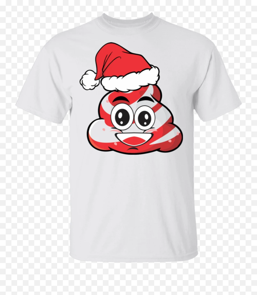 Candy Cane Poop Emoji T - Santa Claus,Christmas Elf Emoji