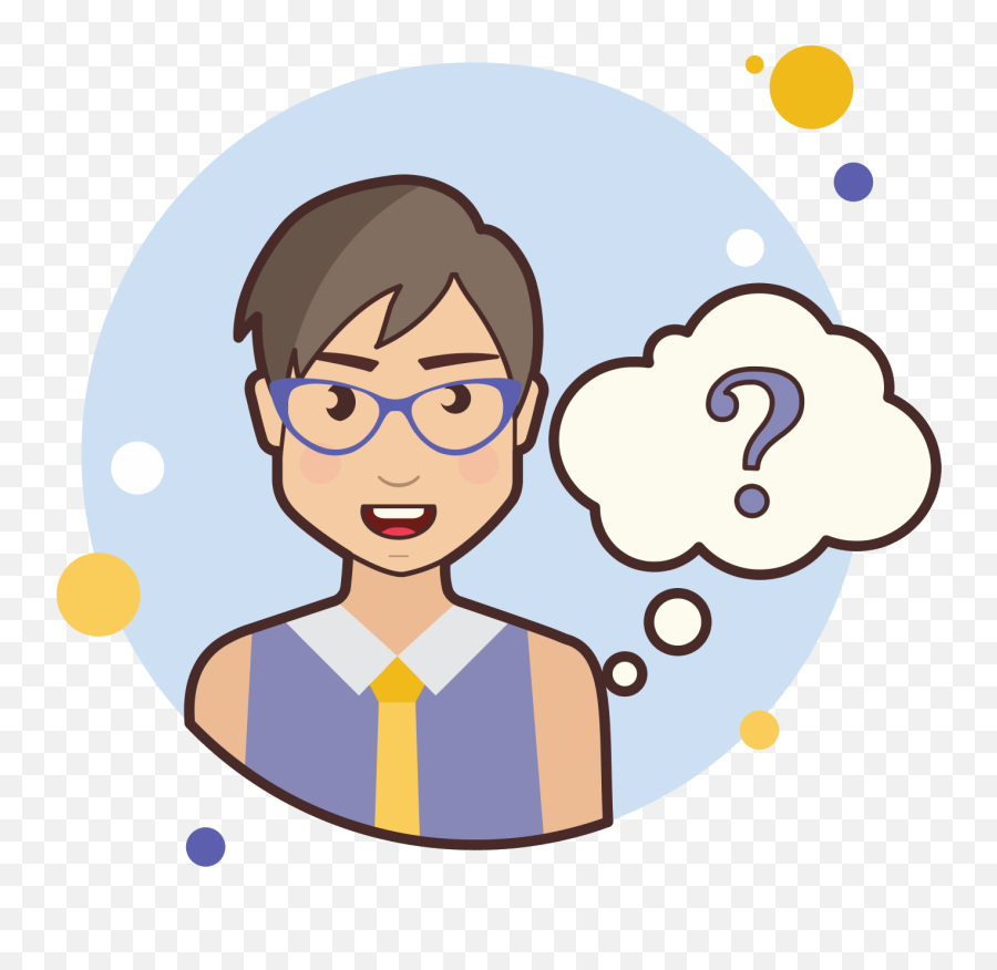 Lady Vector Thinking Transparent Png - Questioning Icon Emoji,Thinking Emoji Woman