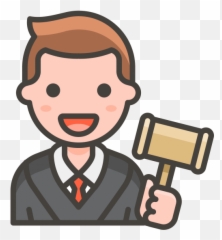 Man Judge Emoji - Office Worker Icon Png