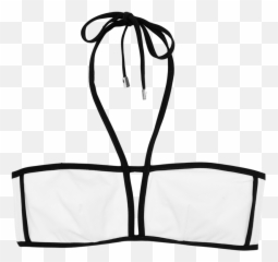White Bikinis Bandeau Clipart - Lingerie Top Emoji