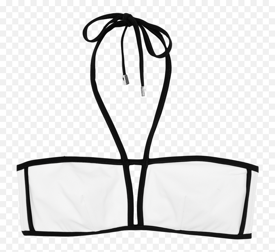 White Bikinis Bandeau Bikini Clipart - Lingerie Top Emoji,Emoji Bikini Top