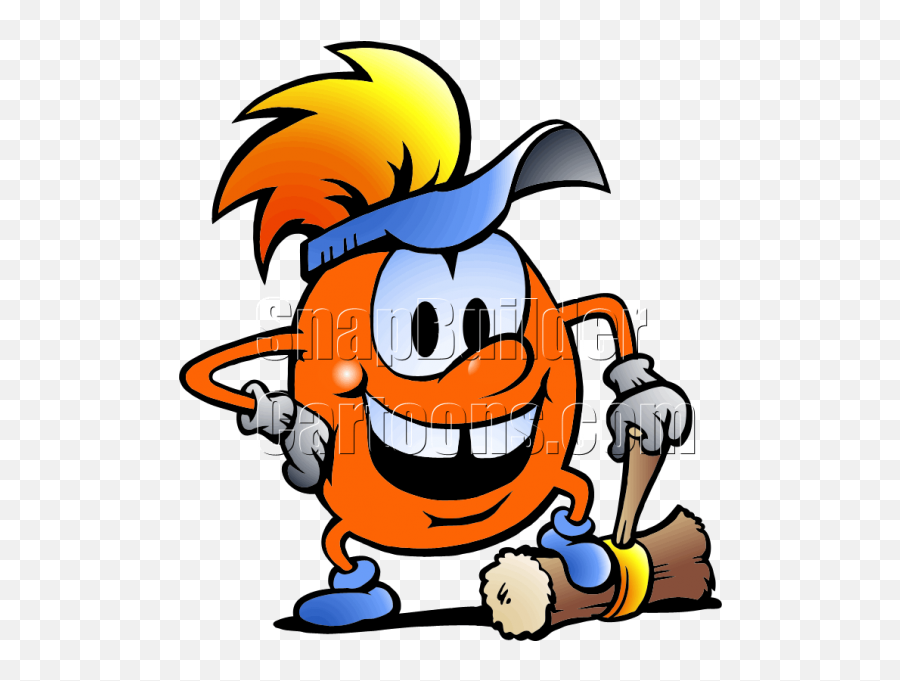 Gobling Worker With Wood Hammer - Illustration Emoji,Hammer Emoticon