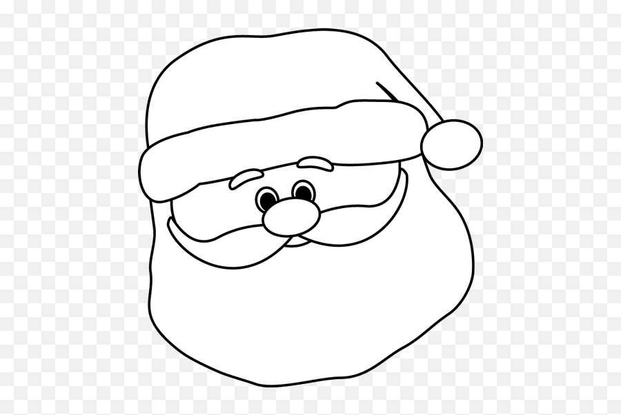 Santa Claus Images Black And White - Black And White Santa Clip Art Emoji,Black Santa Emoji