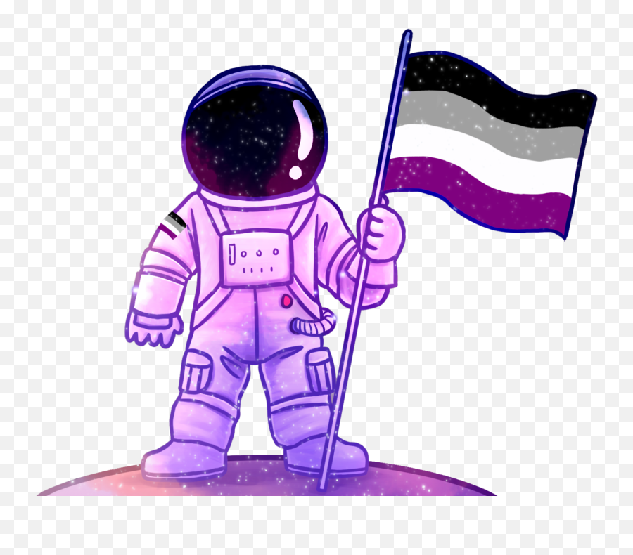 Astronaut Lgbt Asexual Pride Lovewins - Asexual Art Emoji,Asexual Flag Emoji